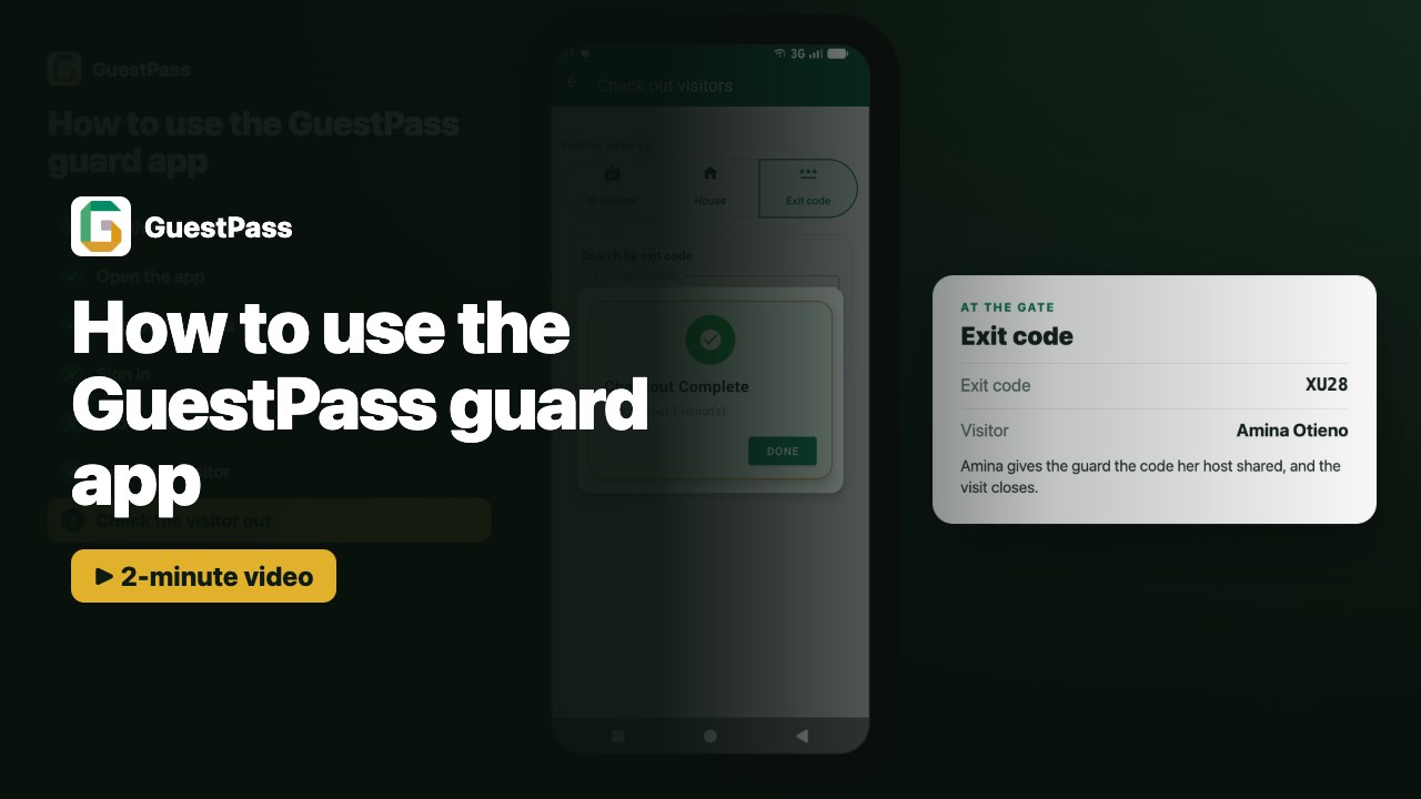How to use the GuestPass guard app: video thumbnail